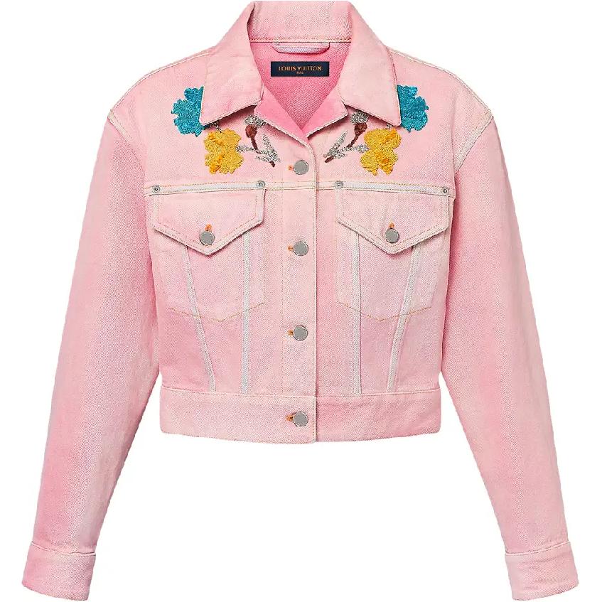 LOUIS VUITTON Embroidered Accent Denim Jacket