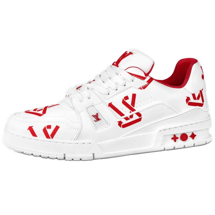 LOUIS VUITTON Lv Trainer Sneakers 'White Red'
