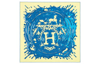 HERMES Silk Scarves Women's Yellow/Blue