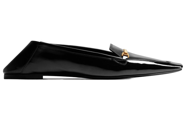 SAINT LAURENT Chris 05 Leather Ballerina Shoes
