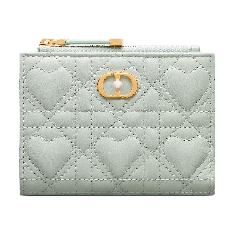 DIOR Jolie Lambskin Wallet Women's Light Green