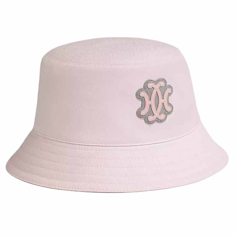HERMES Cotton Bucket Hats Women's Soft Pink