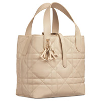 DIOR Toujours Cow Leather Basket Bag, Shoulder Bag, Crossbody Bag, Handbag Small Size Women's Rouge Beige
