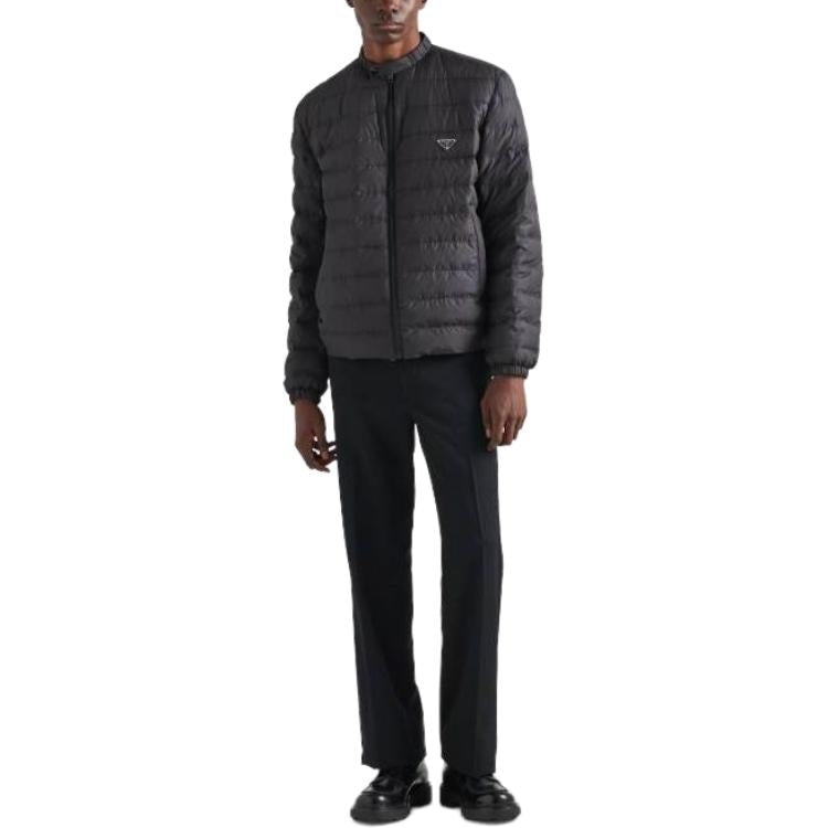 PRADA Short Polyester Down Jacket Jackets Coats Men's Black