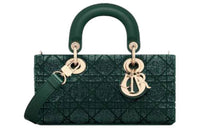 DIOR Lady D Joy Cotton Lady Dior Bag, Shoulder Bag, Crossbody Bag, Handbag Small Size Women's Green
