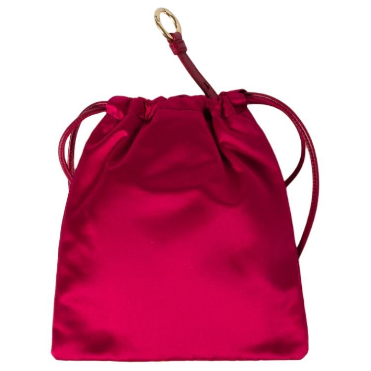 MIU MIU Satin Clutch Women's Rose Red
