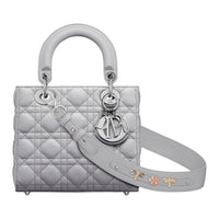DIOR Lady Dior Sheepskin Lady Dior Bag, Shoulder Bag, Crossbody Bag, Handbag Small Size Women's Gray