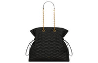 SAINT LAURENT Lambskin Tote Bag Shopping Bag Shoulder Bag Handbag Women's Black