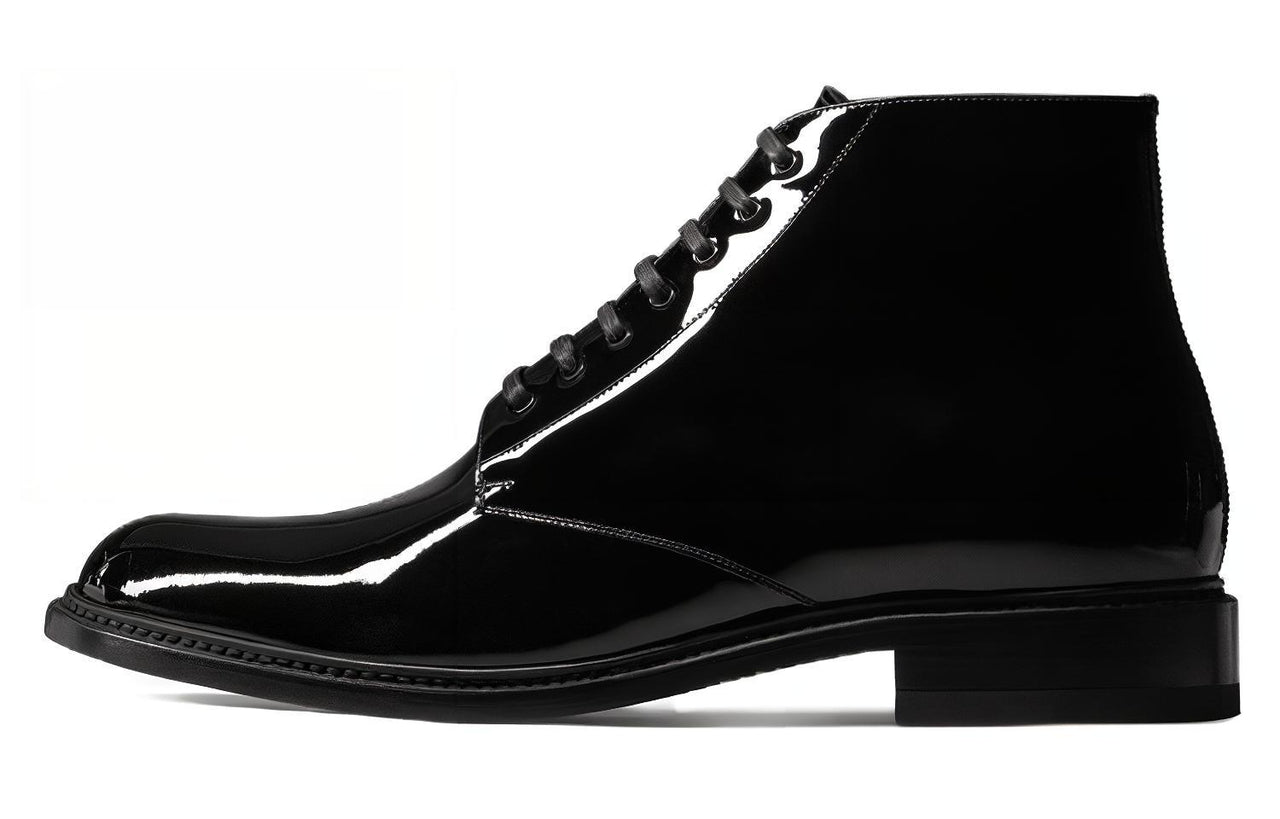 SAINT LAURENT Vaughn Ankle Leather Boots