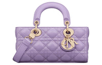 DIOR Lady D Joy Lambskin Lady Dior Bag, Shoulder Bag, Crossbody Bag, Handbag Small Size Women's Light Purple