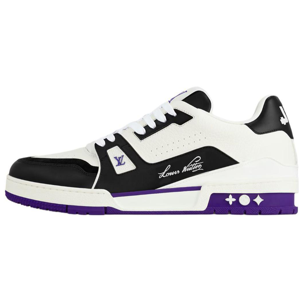 LOUIS VUITTON Trainer Low-Top Skateboard Shoes Men's Purple