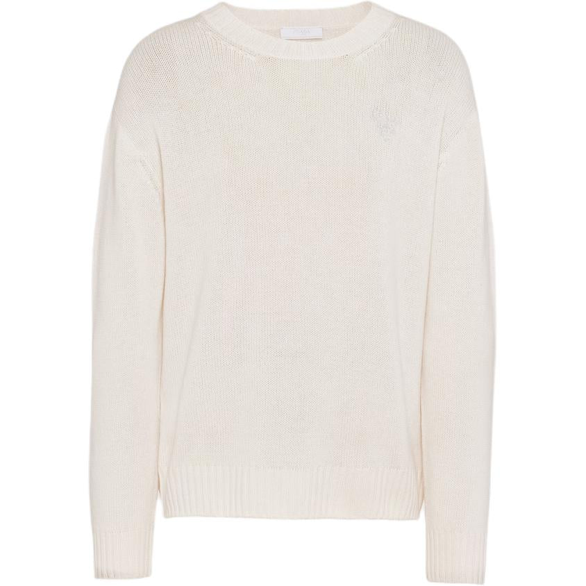 PRADA SS24 Cashmere Sweater Men's White