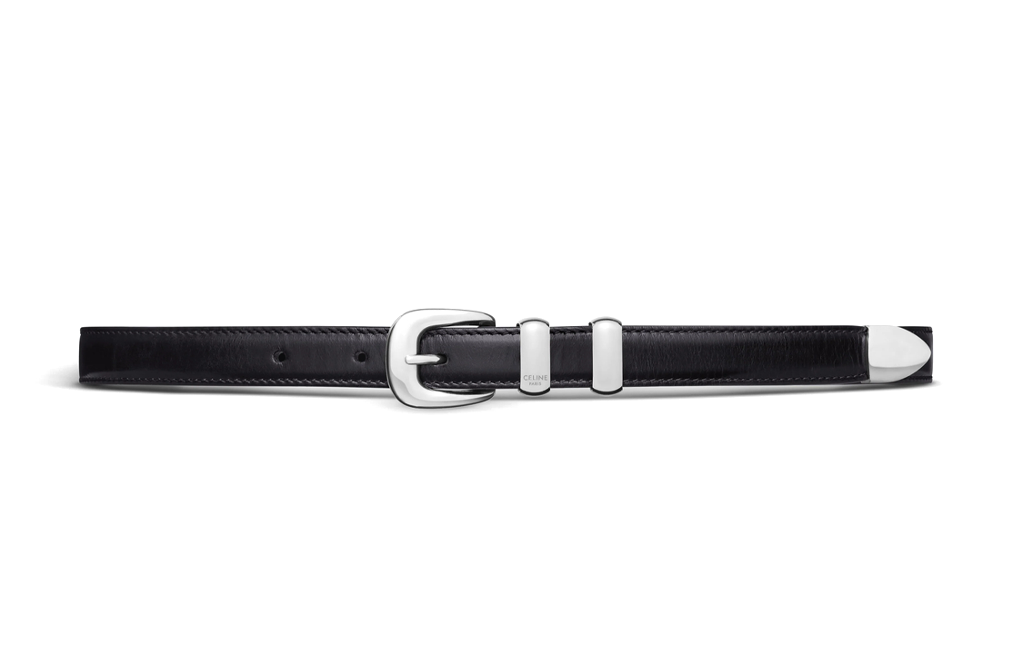 CELINE Leather Belts Women's Black