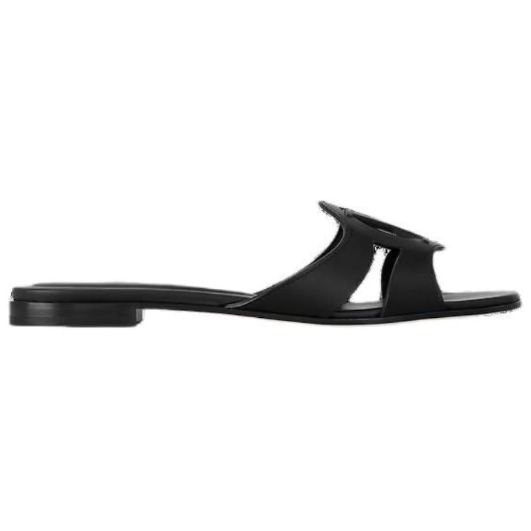 LOUIS VUITTON Abrasion-Resistant Slide Slippers Women's Black