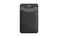 HERMES City Evergrain & Evercolor Calfskin Card Holder Women's Black Gray