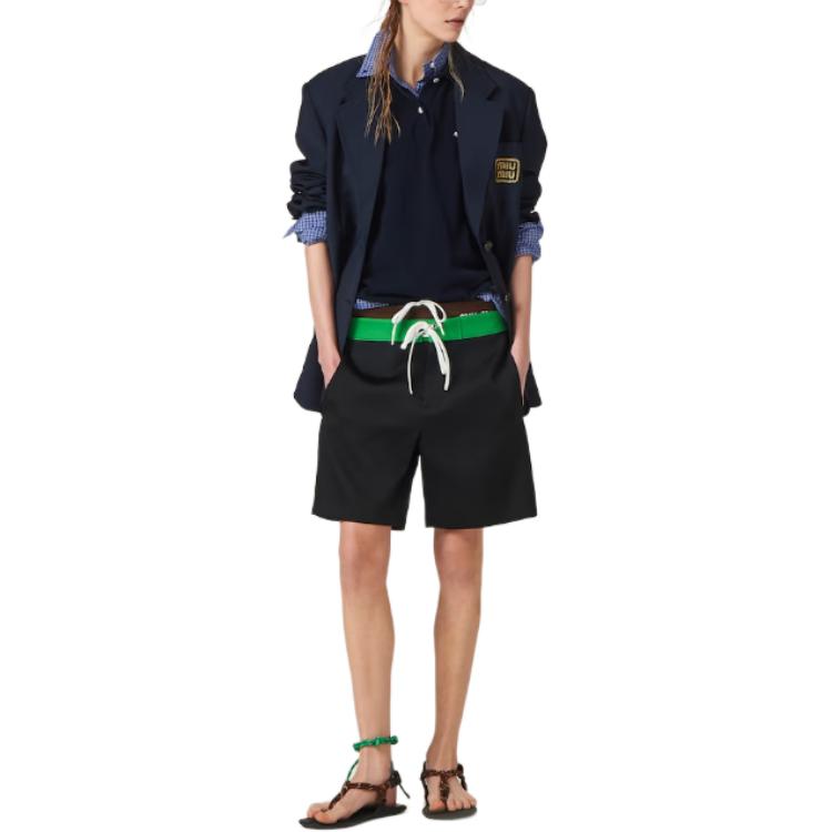 MIU MIU Drawstring-fastening Satin Shorts