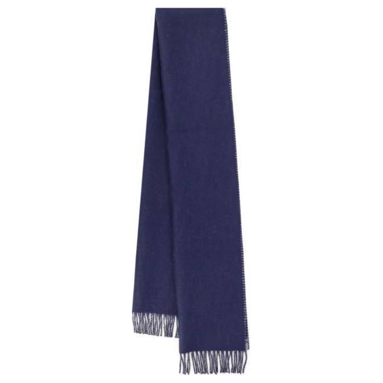 DIOR Wool Cashmere Scarves Men's Blue