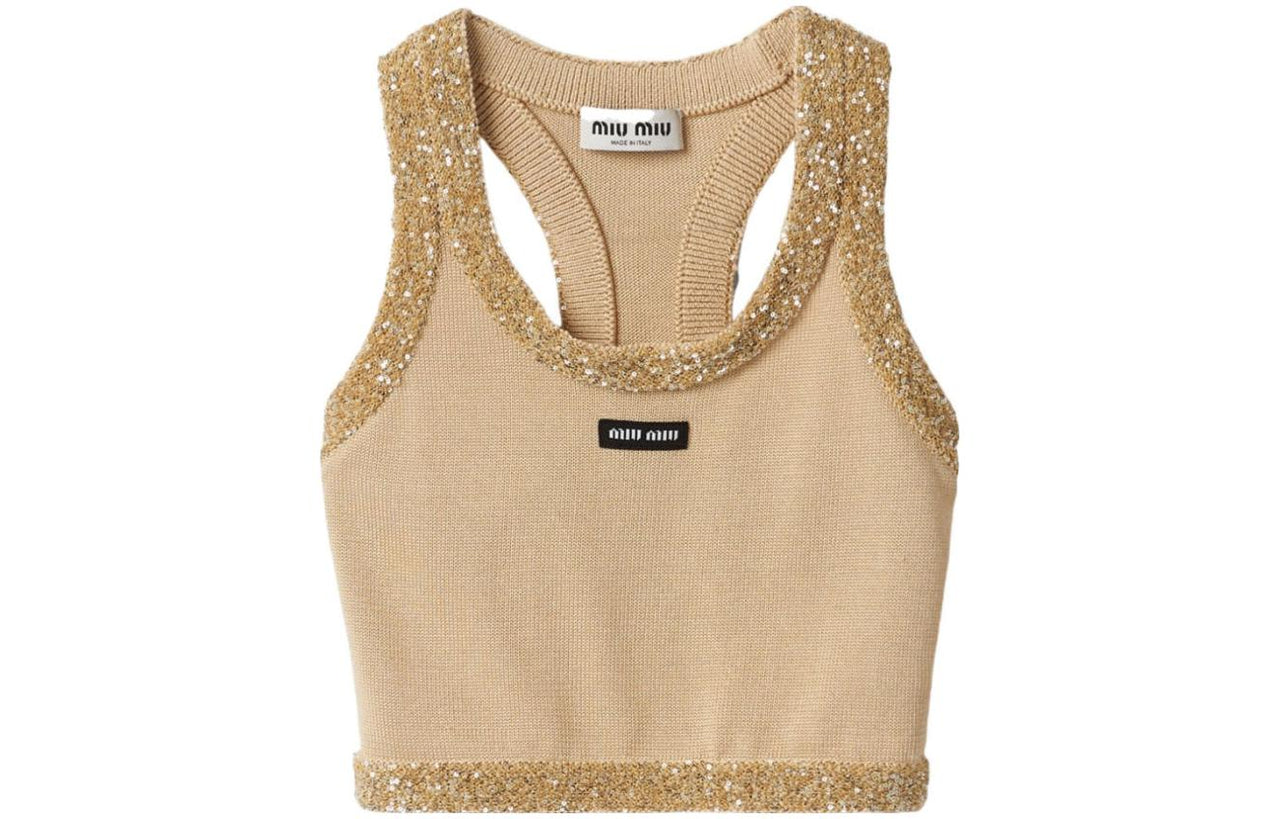 MIU MIU FW23 Tank Top Women's Cream