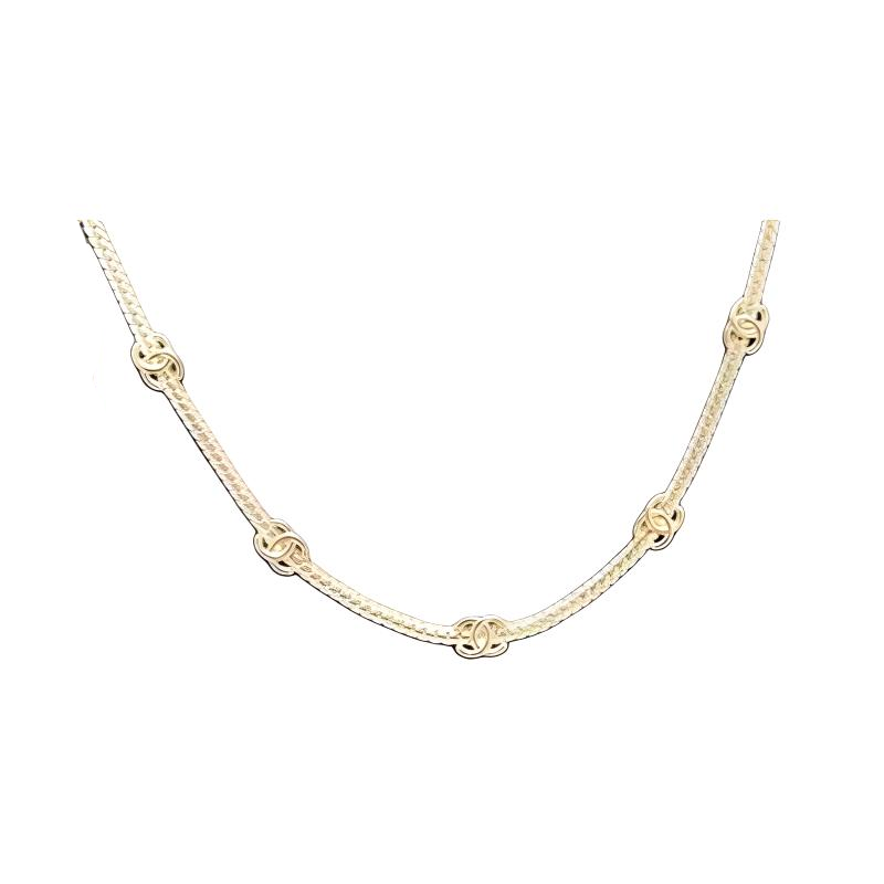 CHANEL Metal Necklaces Women's Gold