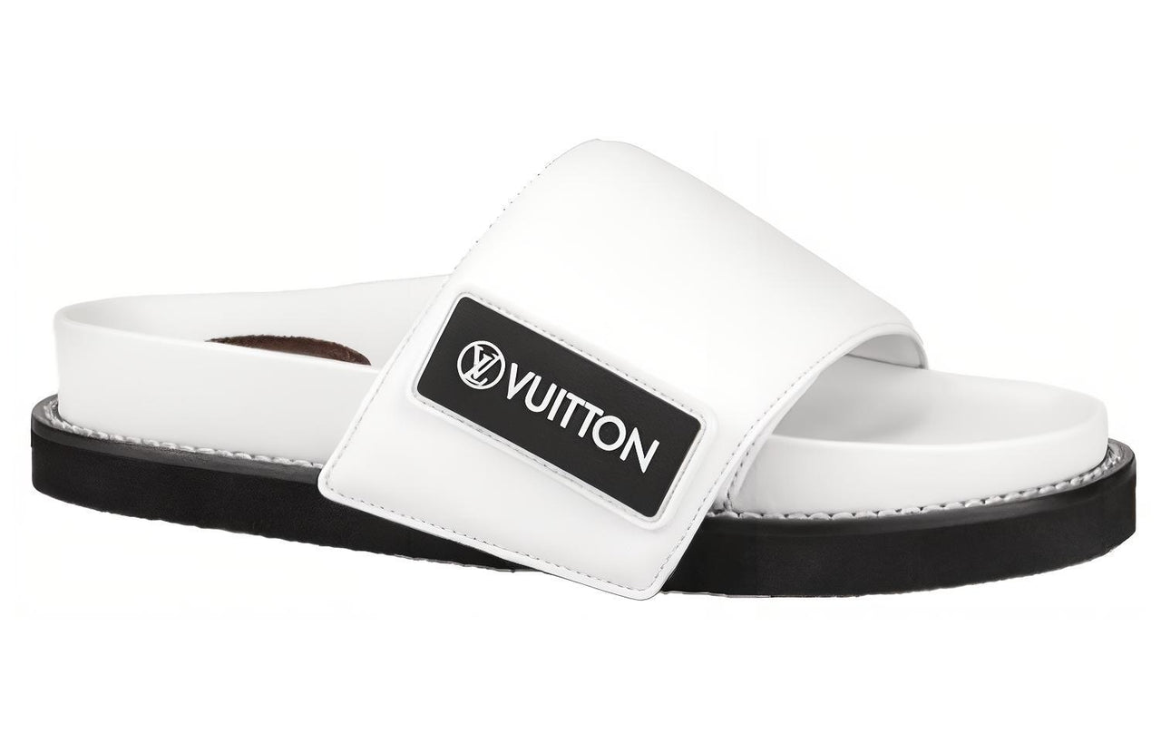 LOUIS VUITTON Slide Slippers Women's White