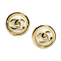 CHANEL Metal Earrings Women's Gold