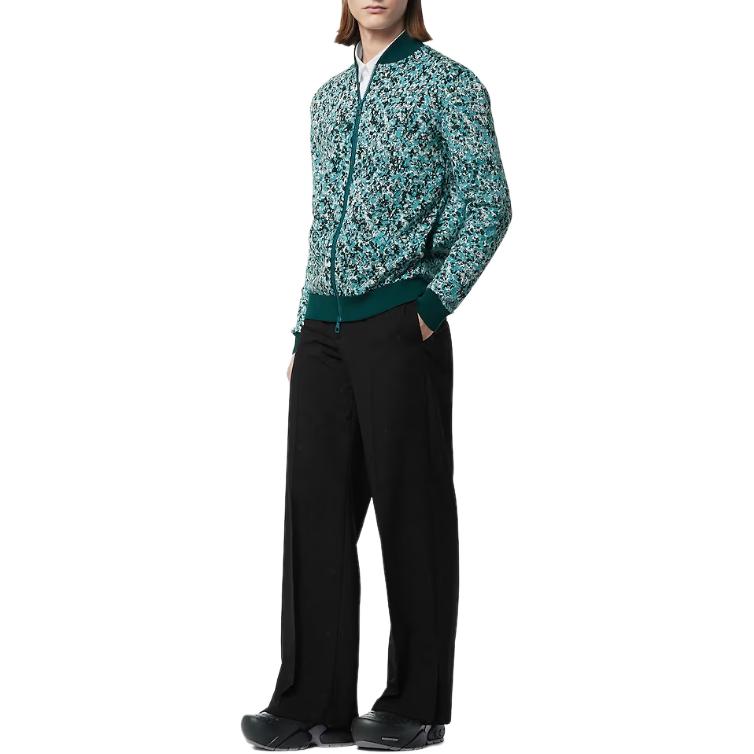 LOUIS VUITTON Graphic Cotton Knit Blouson Jackets & Coats Men's Blue