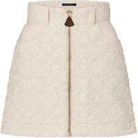 LOUIS VUITTON Monogram Fil Coupé Mini Skirt
