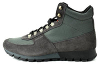 PRADA Abrasion Resistant High Top Sports Casual Shoes Men's Gray Green