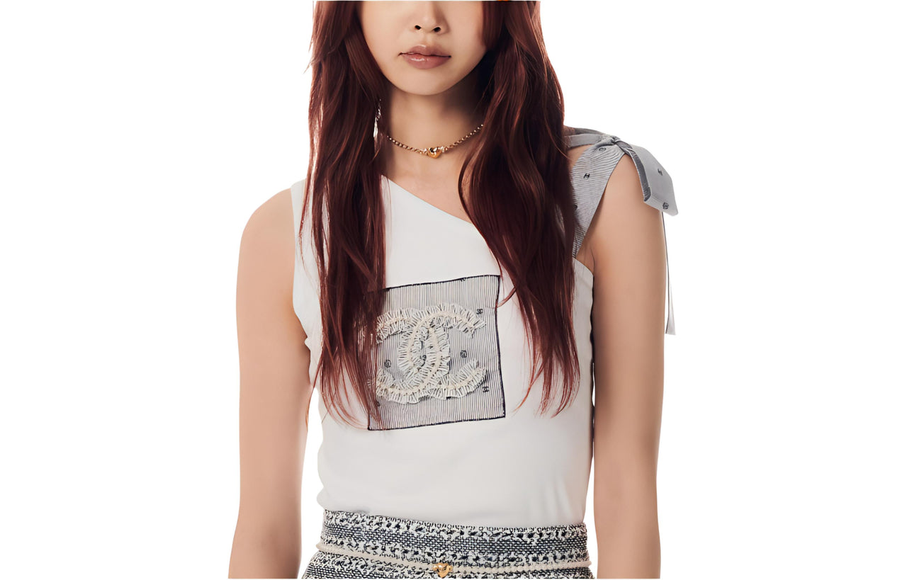 CHANEL 24 Spring Summer New Arrivals T Shirt Women's White