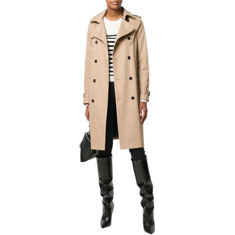 SAINT LAURENT Double-Breasted Belted Trench Coat