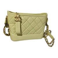 CHANEL Gabrielle Calfskin Hobo Bag Handbag Shoulder Bag Crossbody Bag Small Size Women's Green