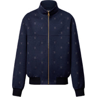 LOUIS VUITTON Lv Blason Double Face Wool-Silk Blend Reversible Blouson