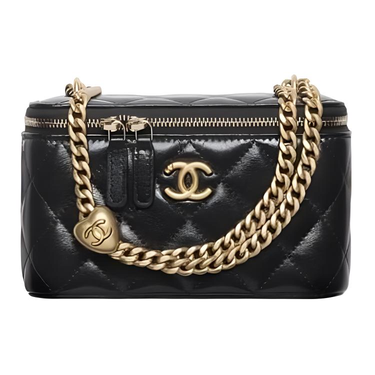 CHANEL Lambskin One Shoulder Handbags Women's Black