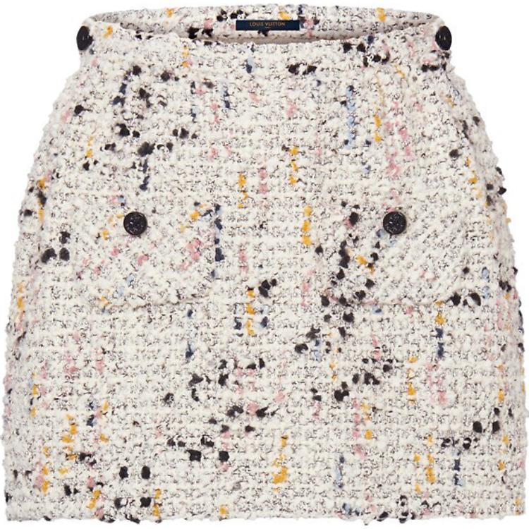 LOUIS VUITTON Bouclette Tweed Mini Skirt