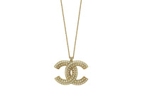 CHANEL Artificial Pearl/Diamond Necklaces Women's