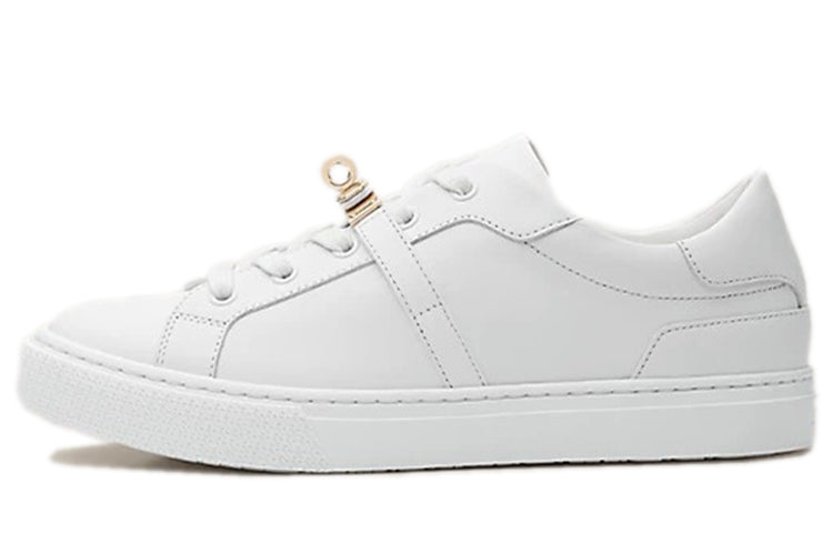 HERMES Sneakers Day Low Top Stylish Skateboarding Shoes Women's White