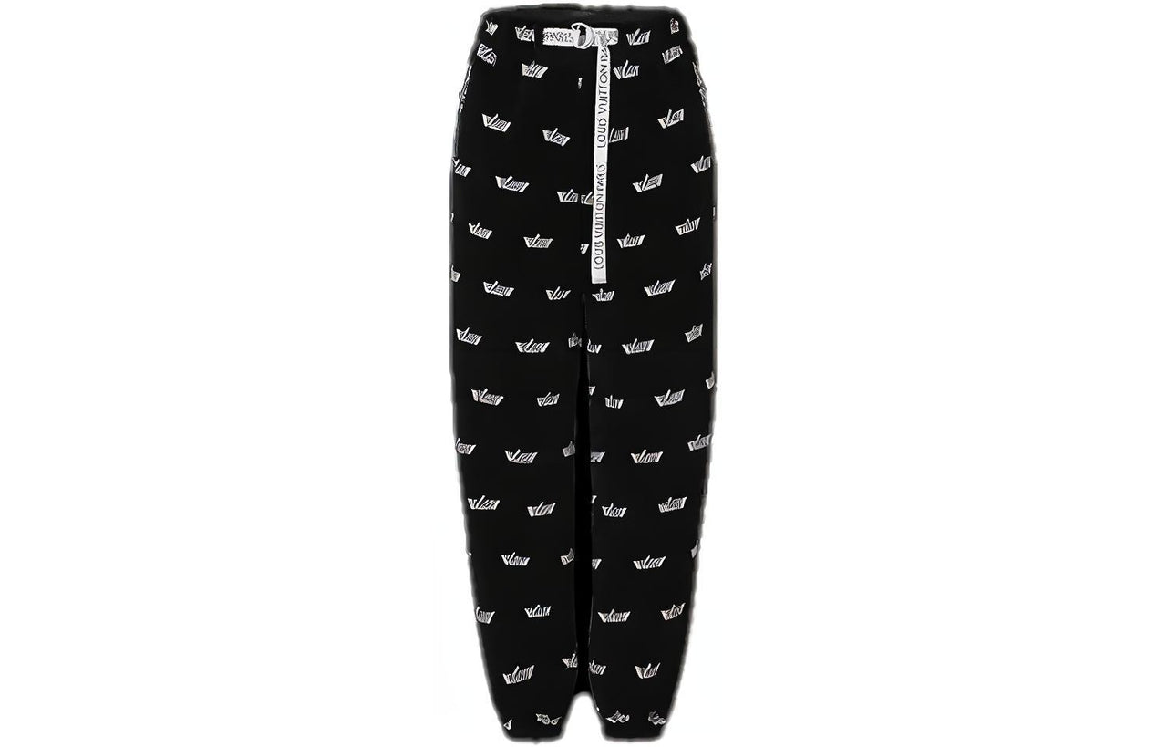LOUIS VUITTON New Quarterly Products Of LV Knitted Sports Pants Women's Black