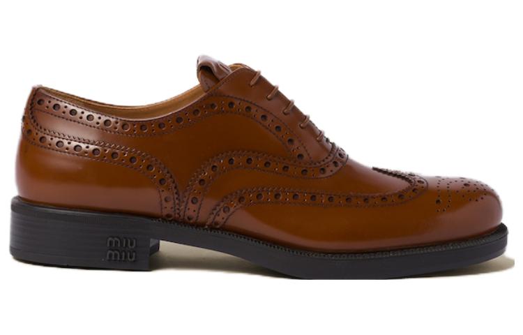 MIU MIU X Church's Leather Brogue Shoes