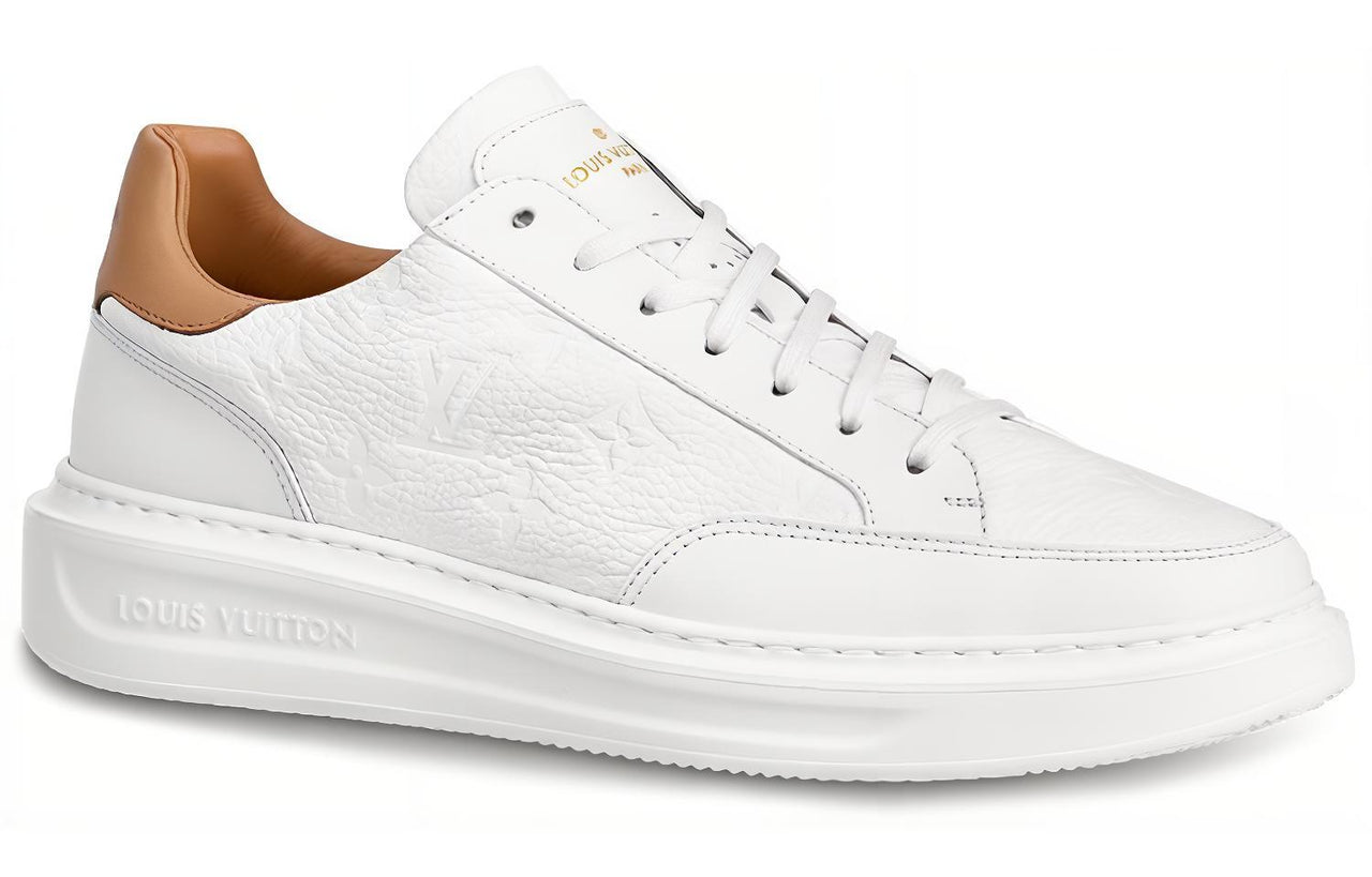 LOUIS VUITTON Beverly Hills Sneakers 'White Monogram With Caramel Top'