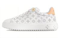 LOUIS VUITTON Time Out Low Top Skateboard Shoes Women's White