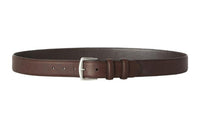 Loro Piana Logo Design Pin Buckle Leather Belts Men's Umber Width 3.5CM