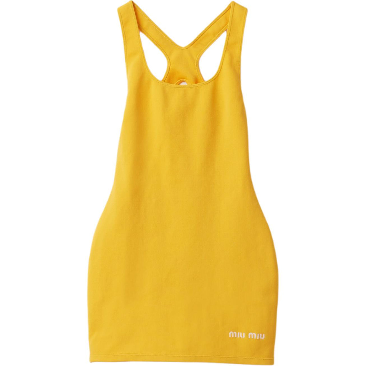 MIU MIU Sleeveless Dress Women's Yellow