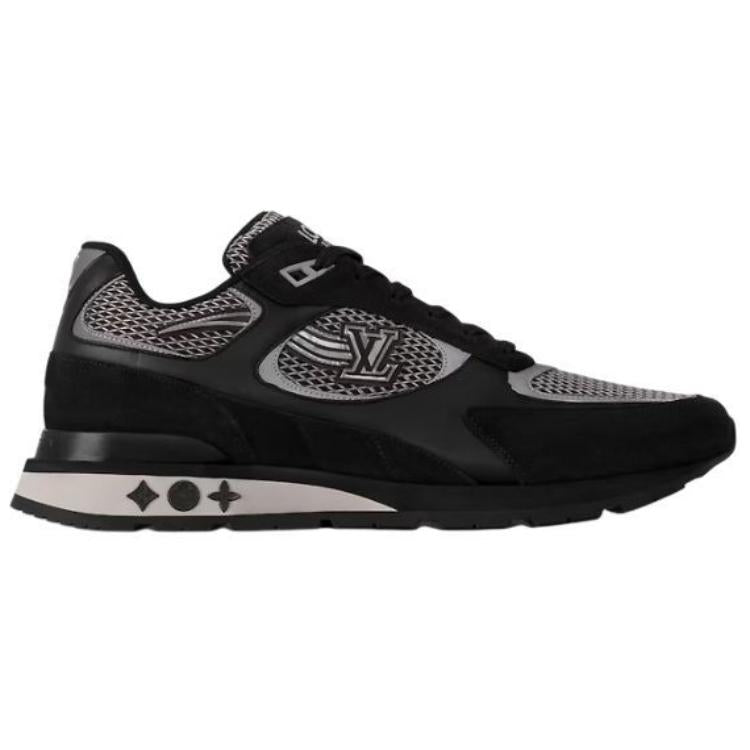 LOUIS VUITTON Run Away Cushioning Anti-Slip And Wear-Resistant Low-Top Running Shoes Men's Black Gray Color