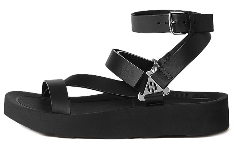HERMES Galaxy Strap Sandals Women's Black
