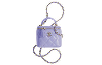 CHANEL Sheepskin Box Bag, Handbag, Shoulder Bag, Crossbody Bag Mini Women's Lavender Light Purple