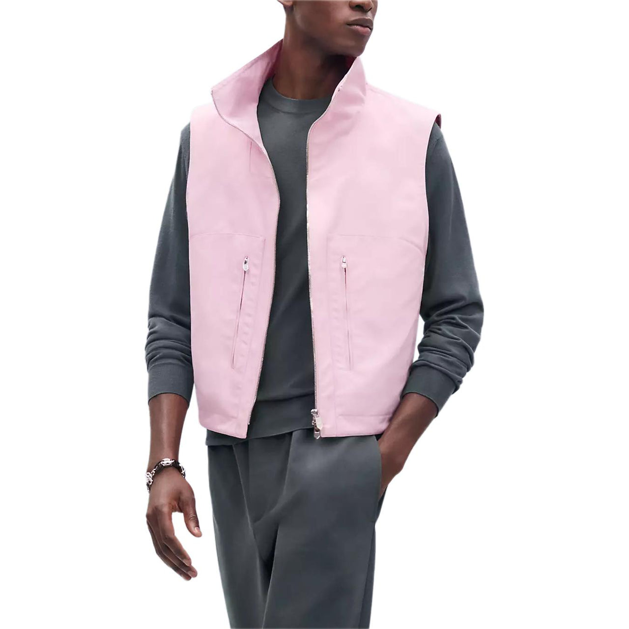 HERMES Vests Men Pink