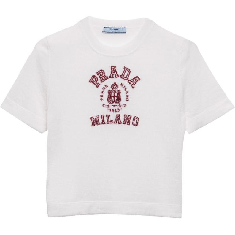 PRADA Logo intarsia Top