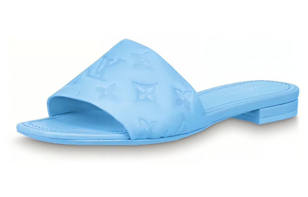LOUIS VUITTON Revival Slide Slippers Women's Sky Blue