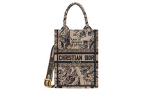 DIOR Embroidery Tote Bag Shopping Bag Cell Phone Pouch Shoulder Bag Crossbody Bag Handbag Mini Women's Beige/Black