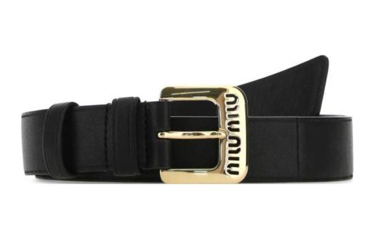MIU MIU Logo embellished Leather Belt